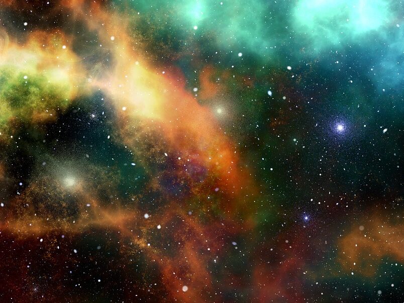 An image of a starry nebula
